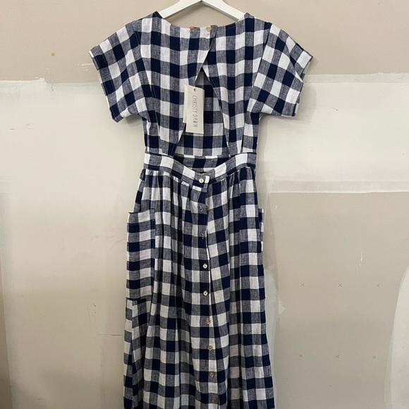 Christy Dawn Jane Dress in Midnight Plaid - Picture 4 of 6